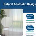 Clear Silk Pattern Shower Curtain, Lightweight & Easy Installation with Plastic Hooks, Eco-Friendly Material, 70.9x70.9 Inch Transparent White(Pack of 1)