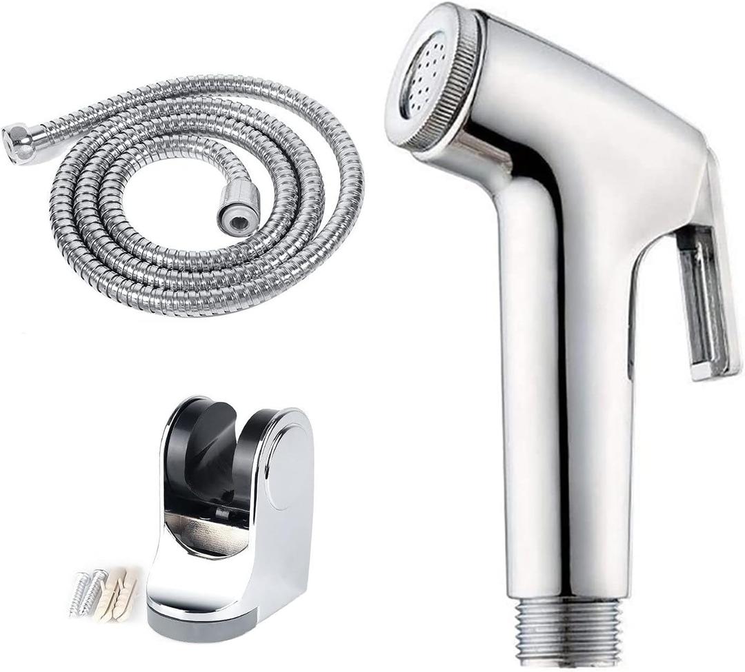 Hand Held Bidet Shower Set,Bathroom Bidet Sprayer for Toilet,Handheld Toilet Bidet Shower Sprayer Stainless Steel Hose,Combo in Washroom