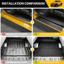 Bed Mat & Door Sill Guards for 2020-2025 Jeep Gladiator JT 4 Door, All Weather TPE Truck Cargo Bed Liner(5FT) with Door Sill Protector for 2020-2023 2024 2025 Gladiator Pickup Accessories