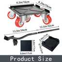 Furniture-Dolly-Furniture-Movers-with-5-Wheels, Furniture Sliders Large Size Carbon Steel Panel Lifter Tool for Moving Heavy Furniture, Furniture Dollies with 2 Brakes, Max Capacity 3335 Ibs