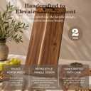 2 Pack Large Charcuterie Board, Acacia Wooden Long Serving Platter-30"x 11"