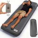 Self Inflating Sleeping Pad with Electric Pump, 3.15" Ultra-Thick Memory Foam Camping Sleeping Pad with Built-in Pillow, 4 Season Camping Mattress Pad, Camping Essentials Gear for Camp Travel Tent Car, Gray (65"L x 31.5"W x 32.7"Th)
