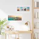 DecorUhome 8x20 Picture Frames Collage Wall Decor, Display 4Pcs 4x6 Photos with Mat or 1Pcs 8x20 Unmatted, 4 4x6 Collage Picture Frames for Wall Mounting, White