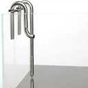 LANDEN 304 Stainless Steel Lily Pipes with Clamps for Rimless Glass Aquarium, Inflow and Outflow Set (Pipe Diameter 16mm) (ID/OD=14/16mm)