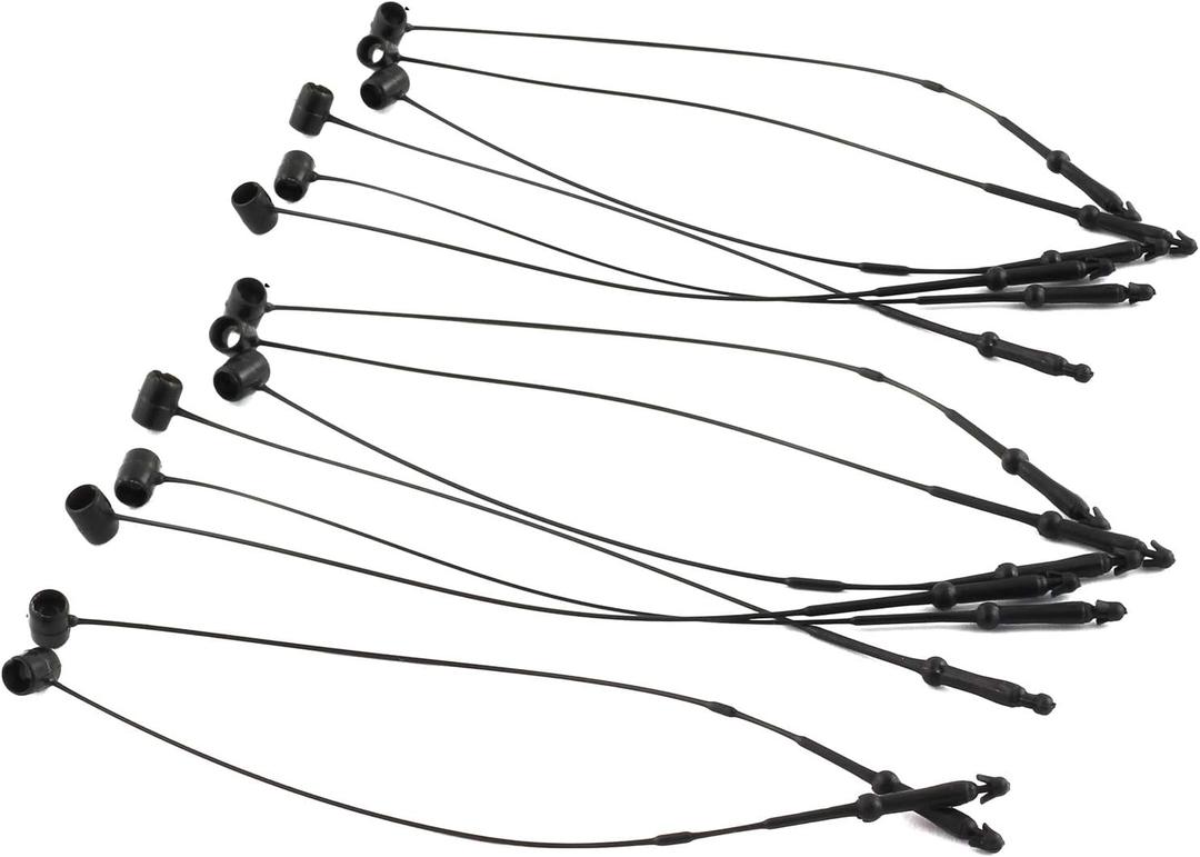 DZS Elec 2000pcs 3" Plastic Fastener Hang Tag Snap Lock Round Head Hand Threading Pin Button for Retail Clothing Black