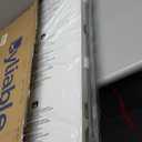 34" Square Folding Card Table, Fold-in-Half Utility Dining Portable Table Heavy Duty HDPE White Plastic Foldable with Carrying Handle Indoor Outdoor for Picnic, Camping, Party