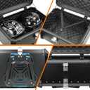 Motorcycle Trunk 55L, Motorcycle Top Case Box Helmet Luggage Top Bag Storage Carrier Case, Waterproof Aluminum Handle Tail Box with Security Lock