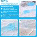 Twin Size Bed Pads - 34"X36" Washable Waterproof Mattress Protector Underpads, Reusable Tuckable Incontinence Bed Pads for Adults Kids with 21" Wings