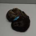 Ombre Brown Wigs with Bangs,Brown Highlight Long Wavy Wig for Women,Long Curly Wigs Synthetic Hair Wig for Party Cosplay Daily Use 24IN