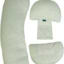 TemBe Pregnancy Pillow for Pregnant Women, Hight Quality, Soft Maternity Body Pillow with Detachable and Adjustable Pillow Cover Support for Belly, Back, Legs, and HIPS