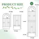 2 Pack 78.7" x 19.6" Iron Arch Decoration Garden Trellis, Metal Climbing Plant Trellis for Heavy Vines, Roses, Flowers, and Vegetables, Perfect for Gardens, Lawns., 80 Inches X 20 Inches