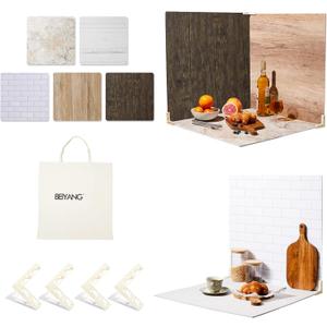 5 PCS 24X24 Inch Boards Photo Backdrop for Flat Lay, Food Photography Background, BEIYANG