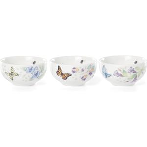 Lenox Butterfly Meadow Kitchen 3-Piece Mini Bowl Set, 1.70 LB, Multi