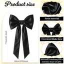 GUDELAK 43 x 24 Inches Satin Large Black Bows for Graduation Decorations 2026, Giant Black Bow for 30th 40th 50th 60th 70th Birthday Decorations, Big Bow with Felt for Wedding Bridal Shower
