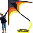 Gaint Kite for Adults Easy to Fly, 9ft Huge Delta Kite Come with 98ft Tail, X-Large