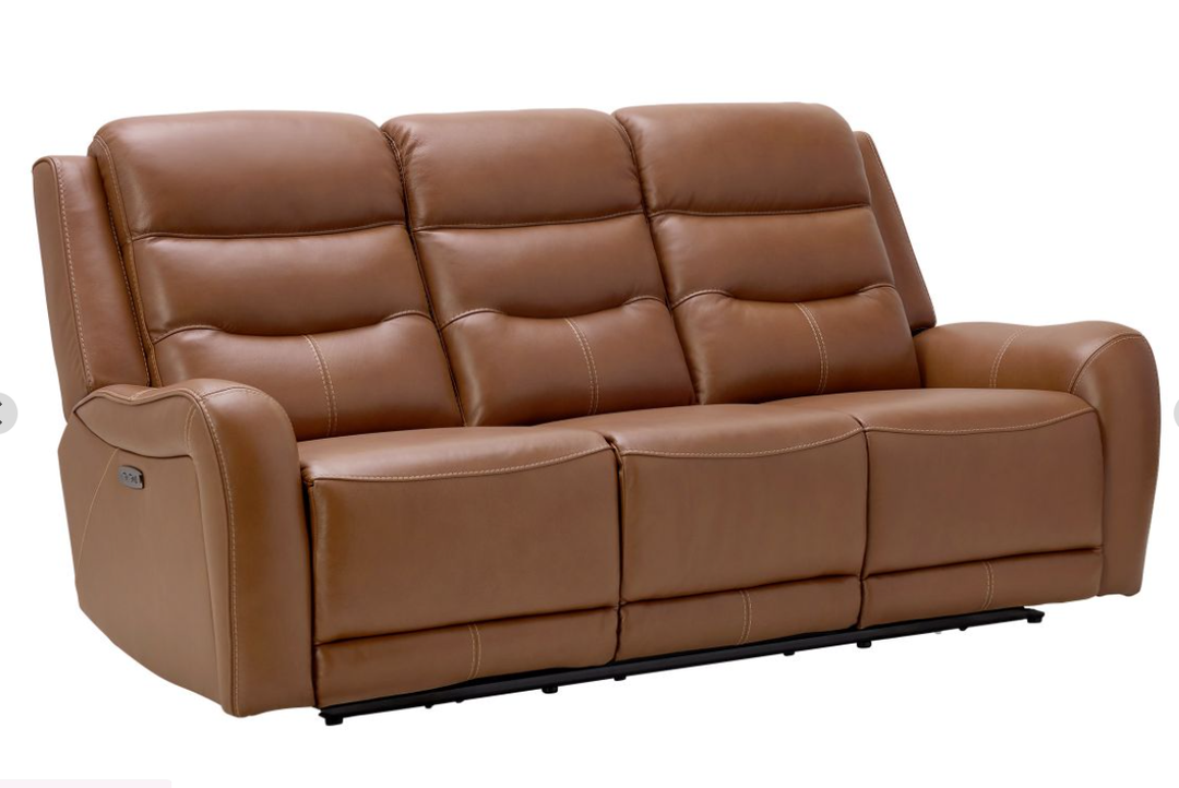 Sitswell Pearce Collection Recling Sofa Brown Leather 88"L x 36"D x 40"H