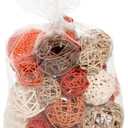 ANDALUCA Decorative Balls Bag Bowl Filler Home Decor (Orange)