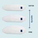 ACCURATEX Pillows Queen Size Set of 2, Hybrid Shredded Memory Foam Pillow[Adjustable Loft], Fluffy Down Alternative Fill Removable Cotton Cover, Firm Supportive Pillow for Side Back Sleepers