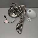 HonoDing Medusa Floor Lamps Standing Lamps 5 Heads Adjustable Reading Light Large Shade Use E26 A19 Bulb Floor Lamps for Living Room Bedroom (Satin Nickel)