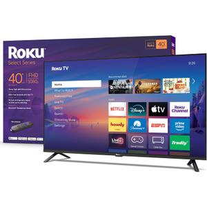 Roku Smart TV 2026  40-Inch Select Series, 1080p Full HD TV  Roku TV with Voice Remote  Flat Screen LED Television with Wi-Fi for Streaming Live Local News Sports & Movies, Bluetooth Headphone Mode