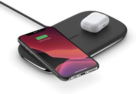 Belkin TrueFreedom Pro Wireless Charging Pad - 10W Qi-Certified Charger Pad for iPhone, Samsung, Apple Airpods & More - Charge Qi-enabled Devices From Anywhere On The Surface - Black