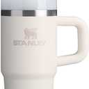 STANLEY Quencher H2.0 Tumbler with Handle and Straw 14 oz | Flowstate 3-Position Lid | Cup Holder Compatible for Travel | Insulated Stainless Steel Cup | BPA-Free | Cream 2.0