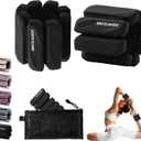 Ankle Weights Set of 2 (1 lb Each) for Women Men Adjustable Wrist Bracelet for Home Gym Weighted Bangles Wristbands Leg Arm Weights for Walking Swimming Running Pilates Yoga Gym (Black)