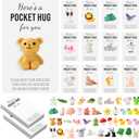 40 Sets Valentine's Day Pocket Hug Token Gifts Bulk Mini Resin Animals with Pocket Hug Cards Bulk for Friend Boyfriend Girlfriend (Lovely)