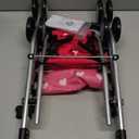 The New York Doll Collection My First Doll Stroller with Basket & Heart Design Foldable Doll Stroller, Pink