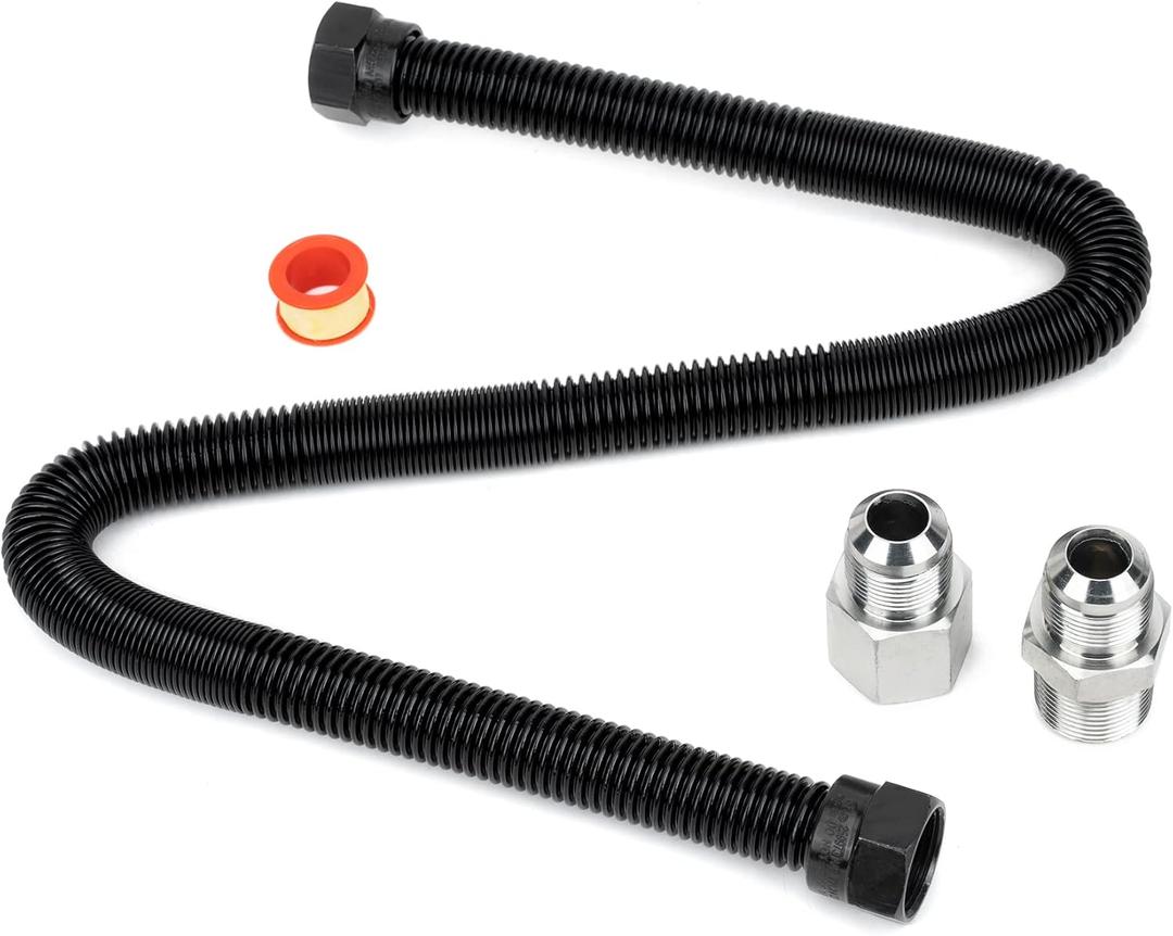 Stanbroil 3/4" x 30" Non-Whistle Flexible Flex Gas Line for Natural Gas or Liquid Propane Fire Pit and Fireplace