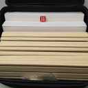 Rummy Cube 8 Player Edition with 8 Wooden Racks/Trays, 214 Large Numbers Rummy Tiles 6-8 Players Set with Zippered Case, Rummy Travel Game Set with 8 Tiles Holders for Family Adults Kids