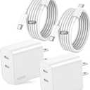 40W iPhone 17 Charger Fast Charging,2Pack Dual Port USB C Wall Charging Block with 6FT USB C to USB C Cable Cord for iPhone 17 Pro Max/17 Pro/17/Air/17e/16 Pro Max/16 Plus/16e/15/iPad Pro/Air/Mini (ivory white)