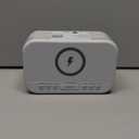 Alarm Clock Speaker Wireless Charger, Digital Alarm Clocks Bedrooms Bluetooth, Alarm Clock Dimmable Light Bedrooms Dual Alarm Snooze Dimmer 12 24H RGB Night Light Bluetooth USB AUX, Gray