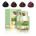 Natural Plant Hair Dye, New Non-Damage Suitable for Grey Hair Color Bubble Dye Shampoo.(Natural Black)