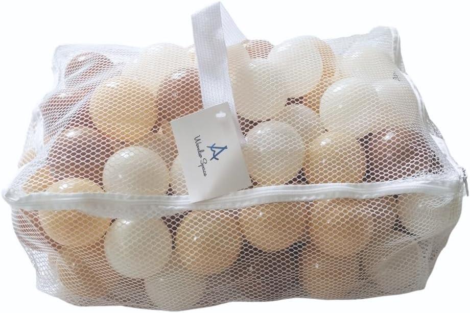 Wonder Space Soft Pit Balls, Chemical-Free Crush Proof Plastic Ocean Ball, BPA Free with No Smell, Safe for Toddler Ball Pit/Kiddie Pool/Indoor Baby Playpen (Mixed - Coffee)