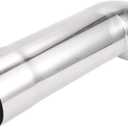 Motoforti 2.5" ID Inlet Turn Down Exhaust Tip 12" Inch 305mm Overall Length Silver Tone T304 Stainless Steel 2.5" Outlnlet OD Tailpipe Tip Surface Polishing Mandrel Bend Elbow Tube