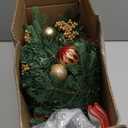 2 Pack 24 Inch Lighted Outdoor Christmas Tree with Dual Color LED Lights, Remote Control Battery Operated Pre-lit Pathway Urn Filler, Christmas Porch Decorations for Home, Porch & Yard (Snow White)