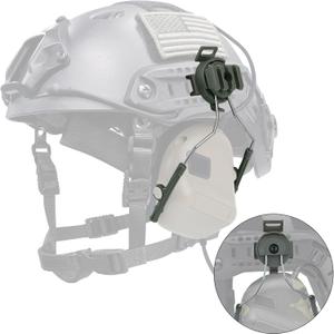 Qavctw Tactical Helmet Rail Suspension Adapter for Airsoft Fast Headset Universal Tactical Helmet Headphones Bracket System Ear Protection for Airsoft Hunting (Green)