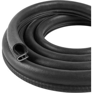 Automotive Door Weather Stripping 20Ft Car Door Rubber Edge Trim Seal Strip Gasket with Side Bulb for Car Bus Camper Boat RV Truck Doors