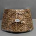 CENBOSS Rattan Christmas Tree Collar, Wicker Tree Skirt & Stand Base Cover (Brown Wash, 24 inch)