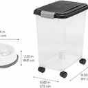 IRIS USA Dog Food Container & Slow Feeder Bowl, Up to 30 lbs, Black, 30 lbs - 1 Pack