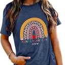 Kindergarten Teacher T-Shirt for Women Pre-K Team Kindergarten Crew Novelty Graphic Top (M)