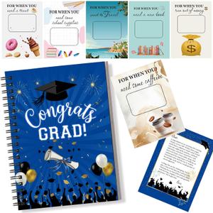 Zhanmai College Gift Card Book 7 x 5 Inch Graduation Gift Card Book 2026 College Survival Booklet Organizer Leaving Home High University School Birthday Care Package Cash Holder(Congrats Grad)
