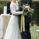 Pretty Jolly Blue Green Silk Satin Ribbon for Flower Bouquet 4 Rolls 1 Inch x 5Yd Handmade Frayed Fabric Ribbons for Gift Wrapping,Crafts,Baby Shower,Wedding Invitations,Hair Bows and Holiday Decor