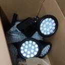 4 LEDs Solar Spot Lights Outdoor, Solar Lights for Outside Waterproof IP65, Auto On/Off Solar Yard Lights, Solar Lights for Tree Garden Christmas Decorations,2 Pack(Warm Light) (4 high-brightness LEDs-Warm Lights)