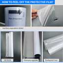 Frosted Glass Window Privacy Film Decorative, Bathroom Privacy Film for Glass Windows Cover, Static Cling, Removable, Reusable, Anti-UV, Anti-Glare, Heat Blocking,(Flash Point Pure, 45.2×157.4Inch), 45.2X157.4Inch