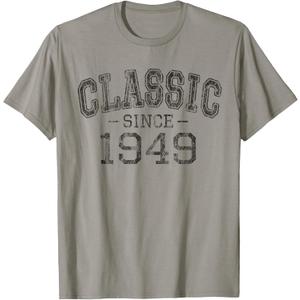 Classic since 1949 Vintage Style Born in 1949 Birthday Gift T-Shirt Small