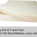 Soft Stretch Twin Fitted Sheet Only - Jersey Knit & Cozy T-Shirt Like, 4-Way Stretchy Snug Fit & Wrinkle Free, No More Slipping Mattress Sheets - Creamy Beige, Twin