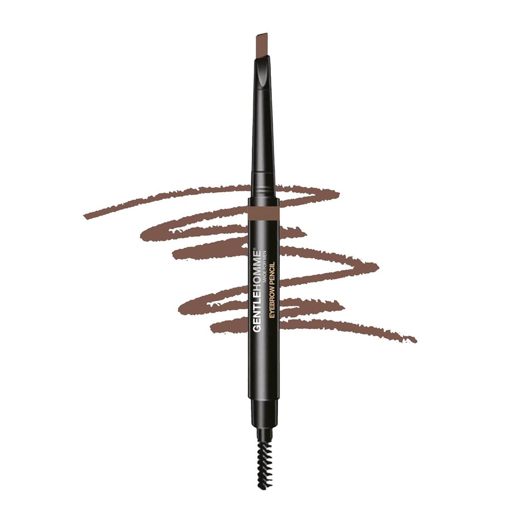 Men's Brow Pencil - 2-in-1 Brow Brush & Lead Pencil - Shape, Define & Fill In Eyebrows - Ultra-Thin - Long-Lasting Color - Vegan - Light Brown