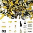 3 x 1500PCS 2026 Graduation Confetti Graduation Party Grad Cap Diploma Table Scatter Class of 2026 Scatter Decoration for Congrats Grad Theme Party Table Decor Favors